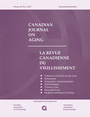 Canadian Journal On Aging